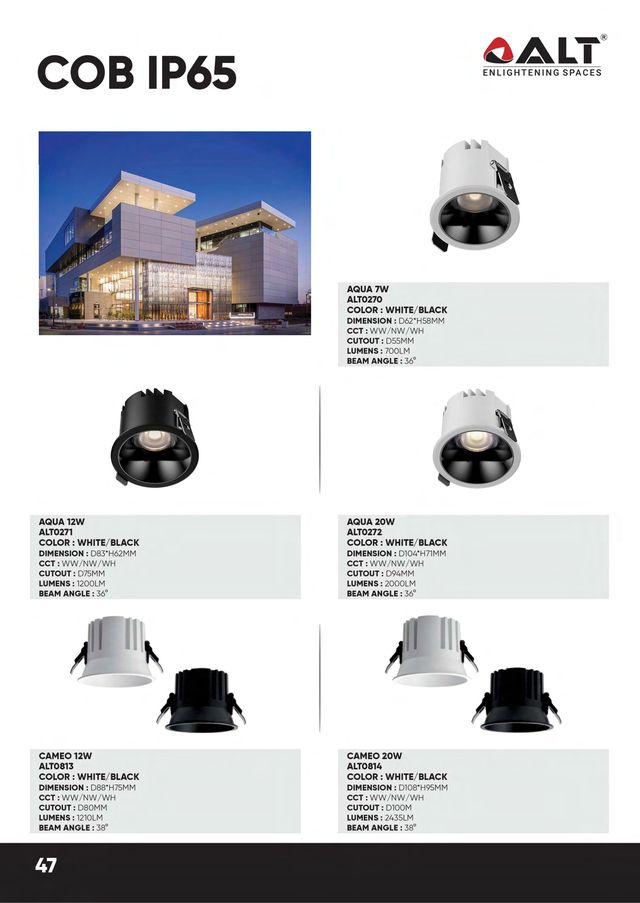 ALT Aqua & Cameo — COB IP65 - catalogue photo