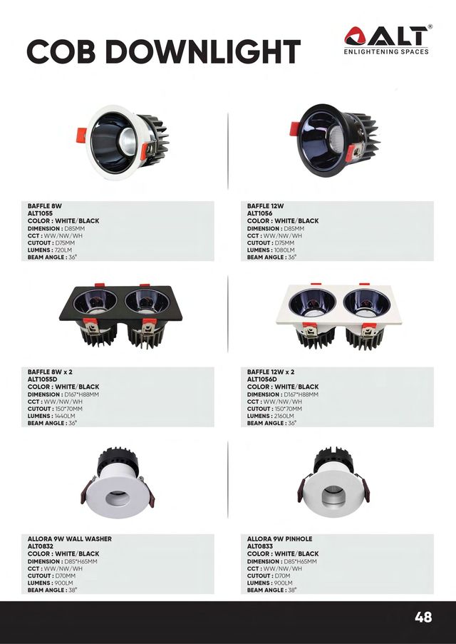 ALT Baffle, Allora, Toska, Glero - catalogue photo