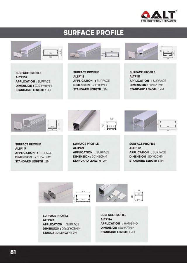 ALT Surface Profile - catalogue photo